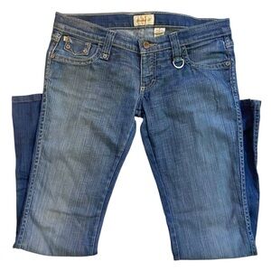 VTG Y2K Frankie B Jeans Low Rise Denim Metal Clasp Fairy Grunge Cyber 2000s Sz 8